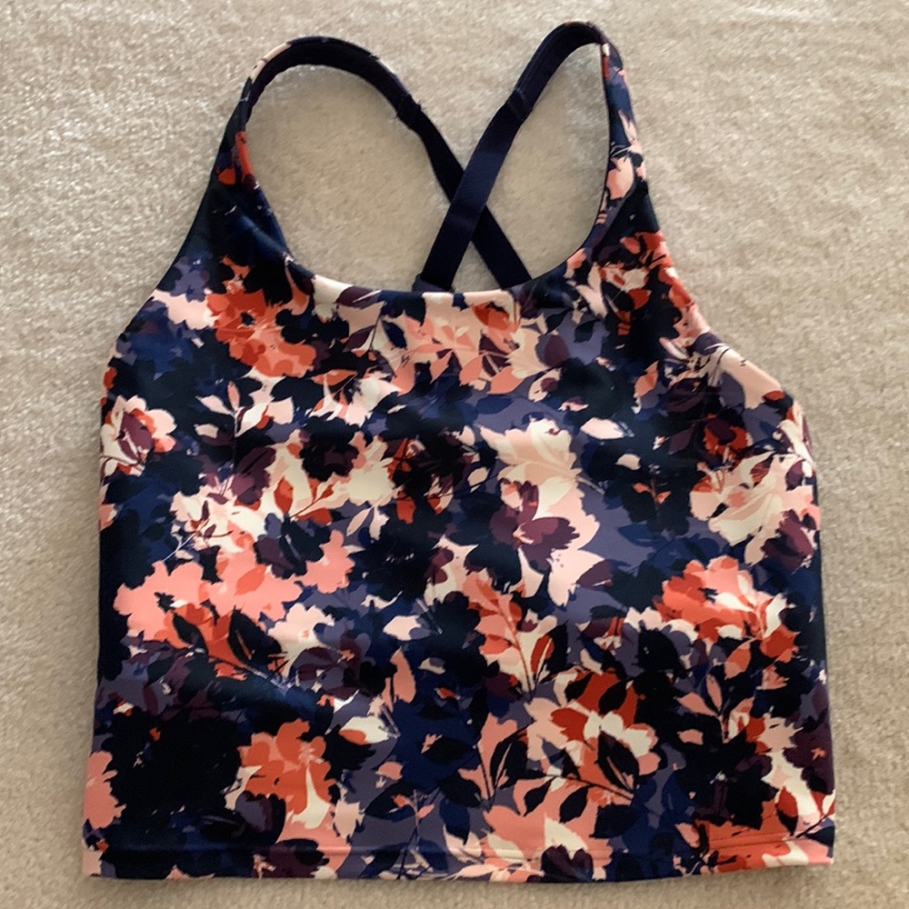 OLD NAVY ACTIVE size S cropped workout tank with built in bra